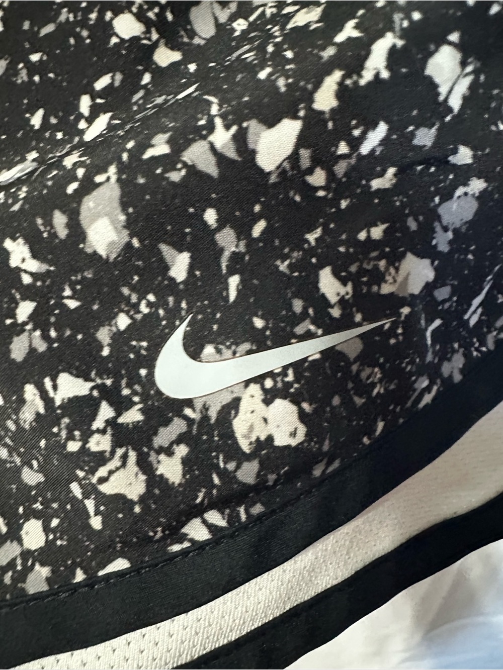 Nike Black & White Speckle Athletic Shorts - Picture 3 of 9